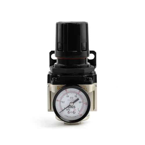 SNS AR4000-N04 Female Thread 1/2 NPT Air Pressure Regulator 0-150 PSI Adjustable,Bracket,Gauge - color: AR, size: 4000-N04