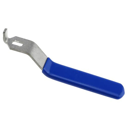 Stainless Steel Lever Handle with M10 Nut for DN20 Ball Valve, Quarter Turn Operation, Blue Plastic Grip & Chrome Plated Finish (DN20 3/4") - size: DN20 3/4"