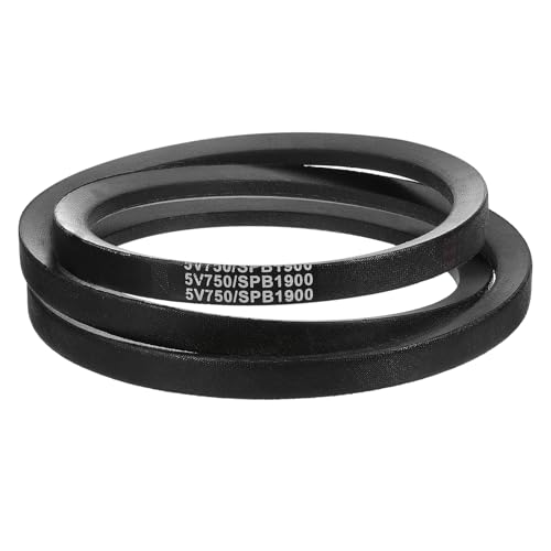 uxcell 5V750 V-Belt, Classic Wrapped Rubber V-Belt 75" Outside Circumference x 0.62" Width x 0.53" Height for Industrial Machinery Equipment, Black - size: 5V750