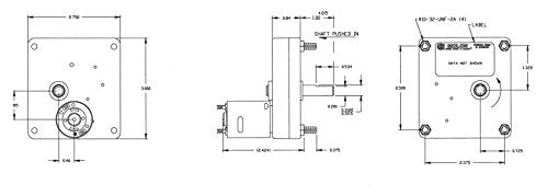 Molon CHM-1203-1M (4 RPM, 40 in.-lb. Torque, 12 Volt PMDC Gearmotor)
