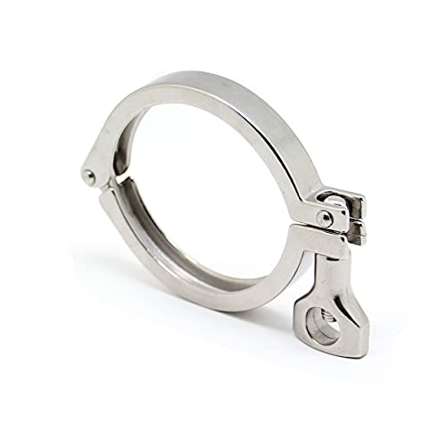 Tri Clamp 3" Stainless Steel 304 Heavy Duty Sanitary Clamp Single Pin with Silicone Gasket - size: 3 inch