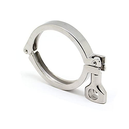 Tri Clamp 3" Stainless Steel 304 Heavy Duty Sanitary Clamp Single Pin with Silicone Gasket - size: 3 inch