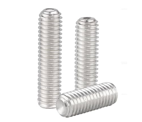 50Pcs M4-0.7 x 4mm Hex Socket Set Grub Screws,Headless Cup Point,Flat Point Grub Bolt,Internal Hex Drive,304 Stainless Steel,Headless Concave End,Metric External Thread,for Towel Rack Door Knob - size: M4-0.7 x 4mm(50)