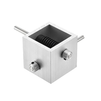 uxcell Gear Box 90 Degree Right Angle Worm Gearbox 1:20 Reduction Gearbox 1 Module 20 Teeth Worm Gear Aluminum Frame Simple Mechanical DIY Module with 6mm Shaft, 100x100x50mm(LxWxH) - size: 6mm Shaft, style: 1:20