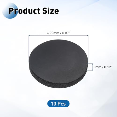 PATIKIL Rubber Solid Discs Washers 22mm OD x 3mm Thick 10 PCS - size: 22mm x 3mm