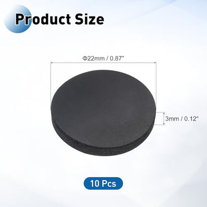 PATIKIL Rubber Solid Discs Washers 22mm OD x 3mm Thick 10 PCS - size: 22mm x 3mm