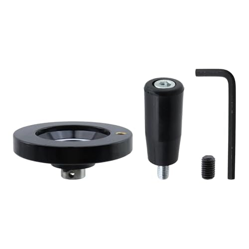 2 Pcs Black 3.94"/100mm Wooden back corrugated Hand Wheel - style: 2 Pcs 100mm Dia.×10mm Hole Dia.(with Allen Wrench)