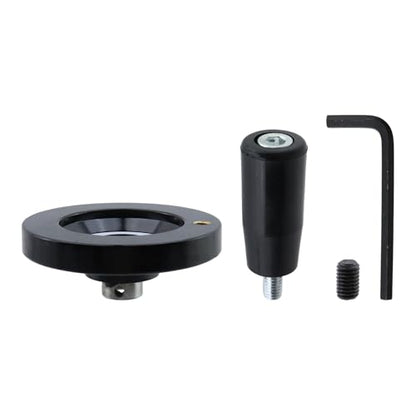 2 Pcs Black 3.94"/100mm Wooden back corrugated Hand Wheel - style: 2 Pcs 100mm Dia.×10mm Hole Dia.(with Allen Wrench)