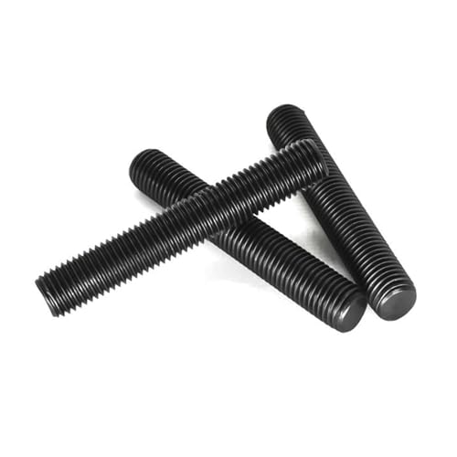 10pcs M12*80mm Fully Threaded Stud, Grade 10.9 Carbon Steel Black Oxide Finish Long Threaded Rod Bar for Furniture Industrial Maintenance Connection Fasteners - size: M12*80-10PCS