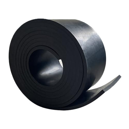 Solid Rubber Sheets,Rolls & Strips 1/4 (.25)" Thick X 4" Wide X 10'Long, - size: 4"X10'X1/4", style: No Adhesive