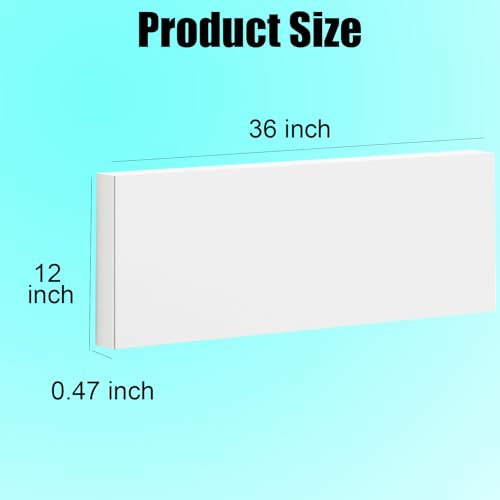 HDPE Sheet 1/2-12" x 36" High Density Polyethylene Sheets with Protective Film 1/2 Thick HDPE Plastic Sheet Board Solid Plastic Block for Flat Panel DIY Projects Machining Home (White) - color: White, size: 12“x36"x1/2"