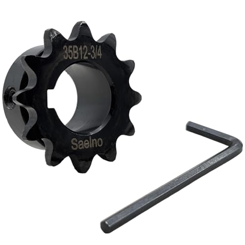 #35 Roller Chain Sprocket Type B 3/4 inch Bore 12 Tooth, Hardened Antirust 1045 Steel Drive Sprockets 35B12-3/4