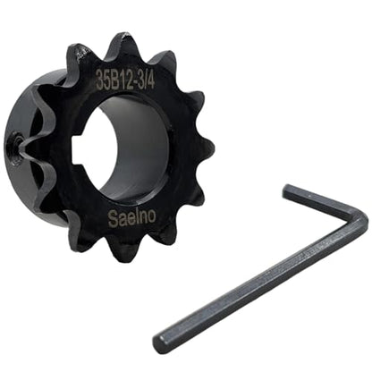 #35 Roller Chain Sprocket Type B 3/4 inch Bore 12 Tooth, Hardened Antirust 1045 Steel Drive Sprockets 35B12-3/4
