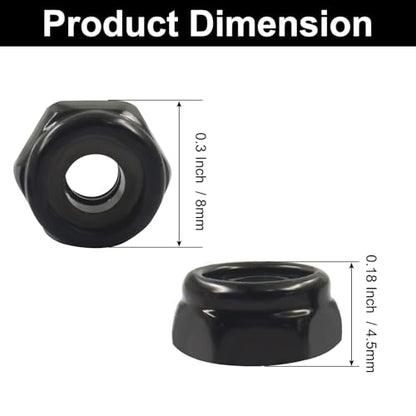 50 Pack #6-32 Nylon Insert Hex Lock Nuts, 304 Stainless Steel - size: #6-32