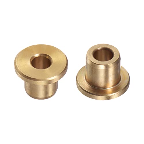 HARFINGTON 2pcs Flange Bearing Sleeve 5mm Bore 9mm OD 10mm Length 2mm Flange Thickness Bronze Bushing Self-Lubricating Bushings Sleeve for Industrial Equipment - size: 5mmx9mmx10mm