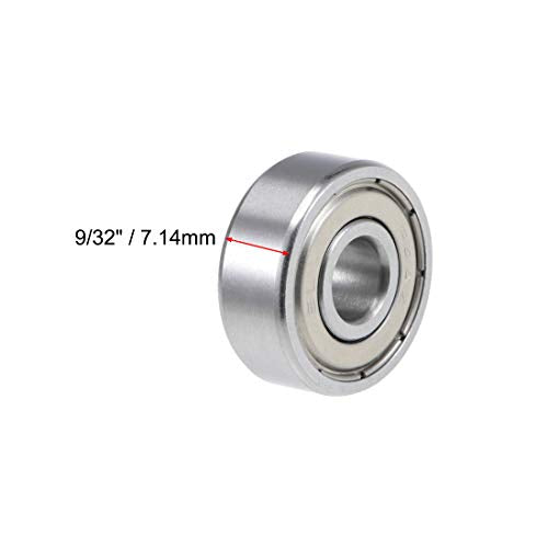 uxcell R4AZZ Deep Groove Ball Bearing 1/4-inchx3/4-inch x 9/32-inch Shielded Z2 Lever Bearings Skateboard Bearings Sealed Industrial Bearings 10pcs - size: 1/4"x3/4"x9/32"
