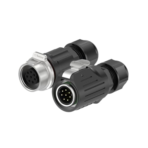LP16 8PIN Industrial Waterproof Connector IP68 Quickly Plugging Aviation Connector Solder-Assembly M16 8PIN Circular Connector Fast Release Electrical Connector Male Plug&Female Socket - size: 8 Pin, style: Male Plug / Female Socket