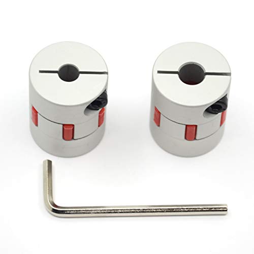 2PCS 6.35mm to 8mm Aluminium Plum Flexible Shaft Coupling D25 L30 6.35x8mm Connector Flexible Coupler for 3D Printer CNC Machine and Servo Stepped Motor（6.35x8mm） - style: 6.35-8mm