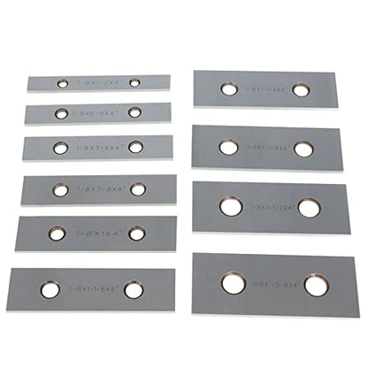 waltyotur 1/8 Inch Steel Parallel Set 1/8 x 4 Inch 10 Pairs - size: 4 in