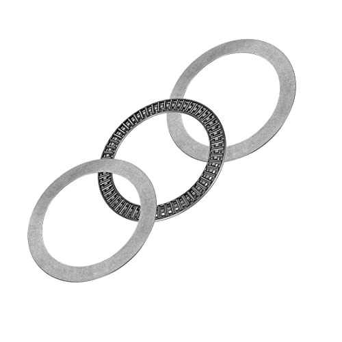 uxcell AXK110145 Needle Roller Thrust Bearings with 2 Washers, 110mm Inner Diameter, 145mm OD 4mm Width Chrome Steel - size: 110x145x4mm