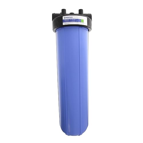 Pentair Pentek 150467 Big Blue Whole House Water Filter Housing, 3/4" NPT, 20" x 4.5" Cartridge, High-Flow HFPP Cap with Pressure Relief, NSF Certified - color: Blue, size: 3/4" NPT, style: Pressure Relief