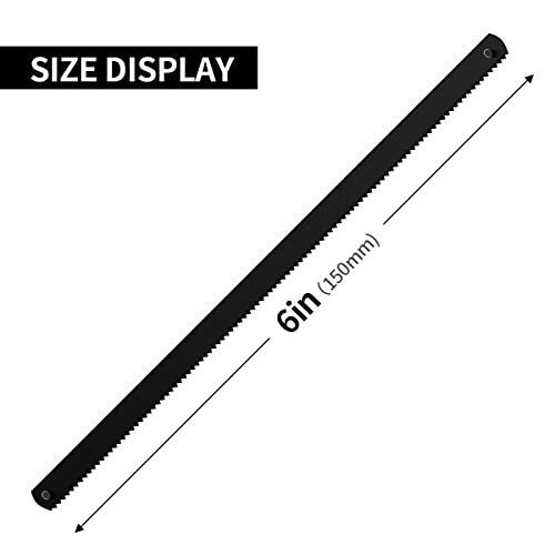 JUGREAT Professional Steel Mini Hacksaw Blades 6" / 150mm Length(24T 10 Pack), High Speed Steel Grounded Medium Teeth - size: 6" 24T