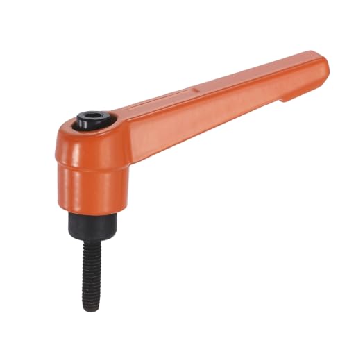 uxcell Clamping Lever Handles for Lathe, M4x16mm Male Thread Orange - size: M4x16mm