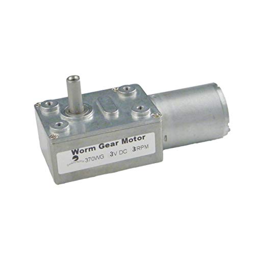 CHANCS 370WG 3V DC 3RPM DC Worm Gear Motor Torque 10Kg.cm for Range Hood Nesting Machine Smart Equipment - size: 3V, style: 3RPM