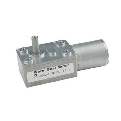 CHANCS 370WG 3V DC 3RPM DC Worm Gear Motor Torque 10Kg.cm for Range Hood Nesting Machine Smart Equipment - size: 3V, style: 3RPM