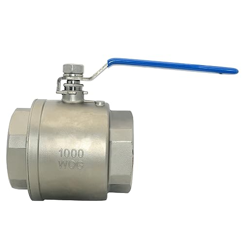 DAN SPEED 4" NPT Female 316 Stainless Steel Full Port Ball Valve Vinyl Handle WOG1000 - size: 4 inch 1 piece