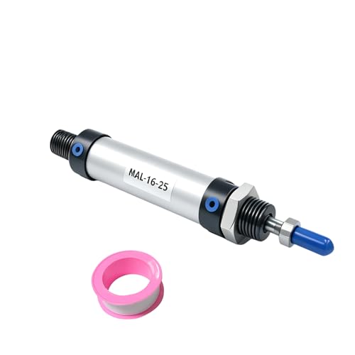 CG WEITENG Pneumatic Mini Pneumatic Cylinder MAL Single Rod Aluminum Double Acting Pneumatic Cylinder 16mm Bore 25mm Stroke(MAL16x25) - color: MAL-16 mm, size: 25 mm
