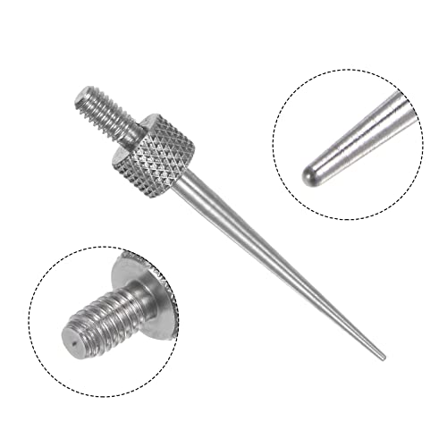 HARFINGTON 3pcs Needle Point Contact Points R0.3 M2.5 Thread 22mm Length 303 Stainless Steel Pointed Head for Dial Digital Indicators Depth Gauge - size: R0.3x22mm