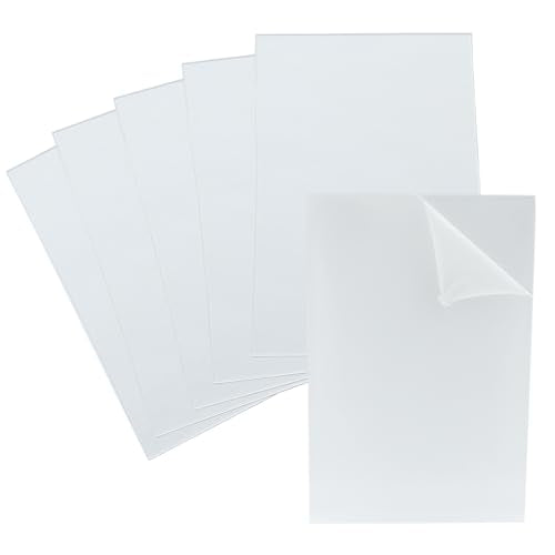 Hitefu 6 Pack Clear Acrylic Sheets 2mm Thick 4" x 6" - size: 4" x 6" x 2mm