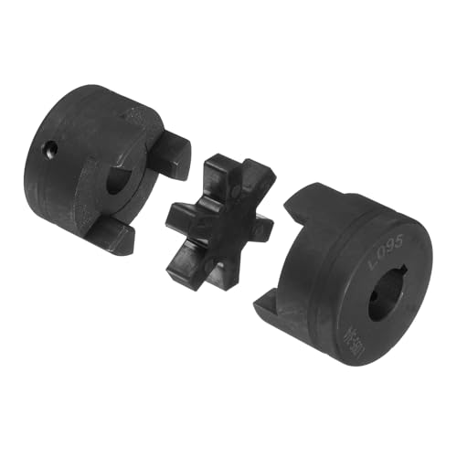 uxcell 3/4" to 5/8" L095 Flexible 3-Piece L-Jaw Coupling Coupler Set & Buna-N NBR Rubber Spider for Log Splitter Hybrid Equipment - size: 3/4 " to 5/8"
