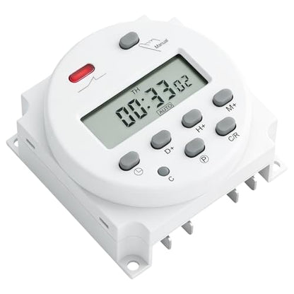 Timer Switch, DC/AC 12V 16Amp, Programmable Timer Time Relay Switch - size: AC/DC 12V