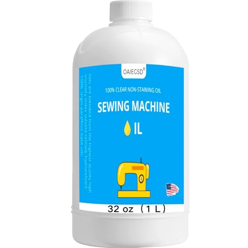 OAIEGSD 32oz Fine Light Sewing Machine Oil and Lubricant, Clear & Odorless - size: 32 oz