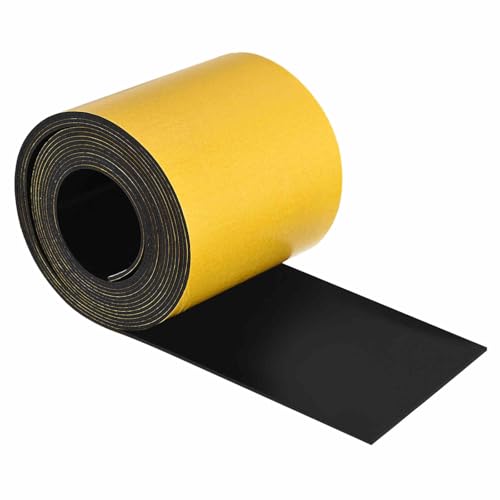 MECCANIXITY Adhesive Neoprene Rubber Strips Sheet 4"x118"x 0.06"(W L THK) - color: Yellow, size: 4" x 118" x 0.06"