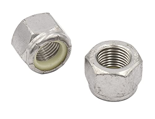 LBY 12pcs Lock Nuts, 1/2-20 Nylon Insert Hex Lock Nuts, 304 Stainless Steel (Silver) - size: 1/2-20