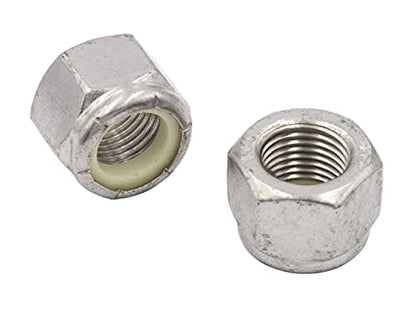 LBY 12pcs Lock Nuts, 1/2-20 Nylon Insert Hex Lock Nuts, 304 Stainless Steel (Silver) - size: 1/2-20