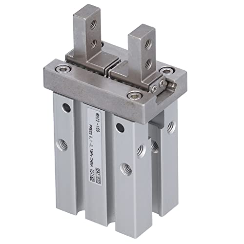 Pneumatic Air Cylinder, Gripper Pneumatic 20mm Diameter Finger Cylinder Double Action Parallel Grippers MHZ2‑16D M5‑0.8 Pressure Range 0.1-0.7MPa 180 Times/Minute