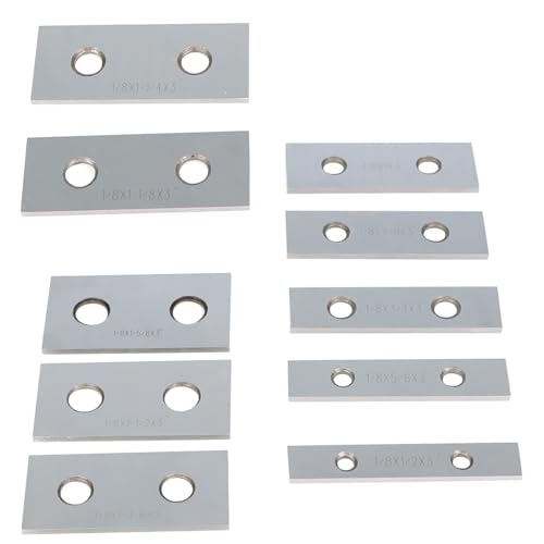 10-Pack 1/8In Thick 3In Long Steel Parallel Set .0002In Hardened Precision Machinist Tools