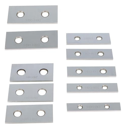 10-Pack 1/8In Thick 3In Long Steel Parallel Set .0002In Hardened Precision Machinist Tools