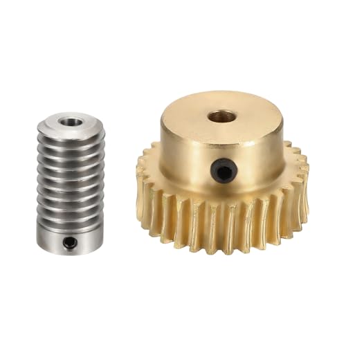 uxcell Worm Gear Set 30T 1:30 Reduction Rate1045 Steel Rod 5mm Bore - size: Gear-4mm, Rod-5mm Bore, style: 0.8M-30T