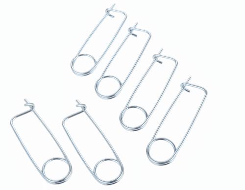 6PCS Steel Brooch Shape Cotter Safety Pins, Spring Pin Quick Lock Brooch Locking Fastener for Farm Lawn Garden Hitch -6Sizes (Size: 4*98*34mm/0.16*3.86*1.34inch 6PCS/Set) - size: Size: 4*98*34mm/0.16*3.86*1.34inch 6PCS/SET