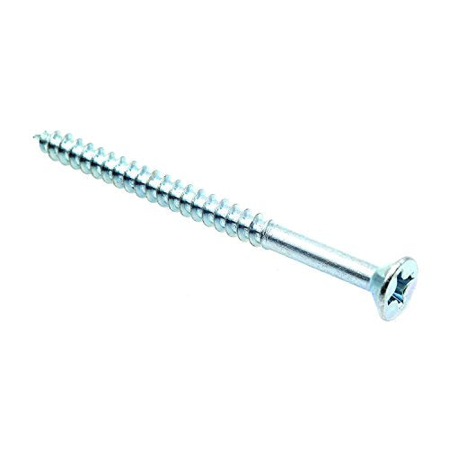 Prime-Line 9036287 Wood Screw, Flat Head Phillips, #12 X 3 in, Zinc Plated Steel, Pack of 25