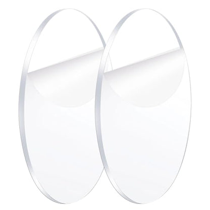 2 Pieces 1/4" Clear Circle Acrylic Sheet,8 Inch Diameter Plexiglass Sheets Round for Cake Discs,Plexiglass Table Top, Backdrops and DIY Display Projects Craft - size: 8 Inch Diameter, 1/4" Thick