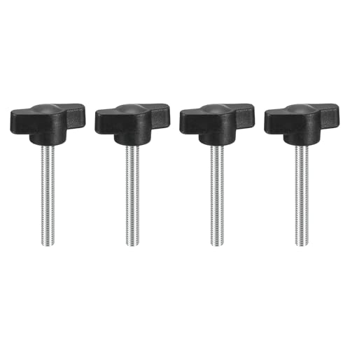 uxcell 4Pcs Clamping Screw Knob, M5 x 40mm Metric Carbon Steel t Shaped Thumb Screws Handle for Quick Remove Hand Tightening Knob Replacement - size: M5 x 40mm