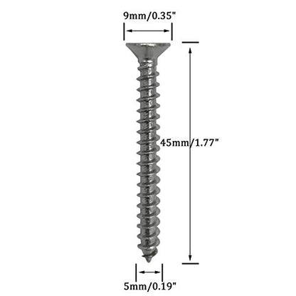 5 x 45mm Screw, Flat Head, Phillips Drive, Self Drilling, 304 Stainless Steel Drywall Wood Screws 50Pcs - size: 5 x 45mm