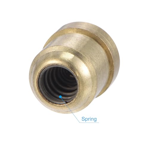 uxcell Brass Push Button Flange Grease Oil Cup 10mm Ball Oiler for Lubrication System 12Pcs - size: 10mm