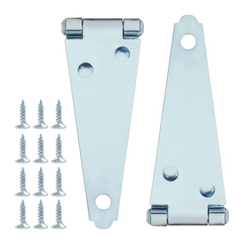 Hordion 2Pcs Strap Hinge Shed Door Hinges, 4 Inch Heavy Duty Gate Hinges - size: 4 Inch, 2Pcs
